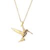 Small Bird Pendant Necklace With Micro-Set Zirconia Unique Design Gold Collarbone Chain For Women