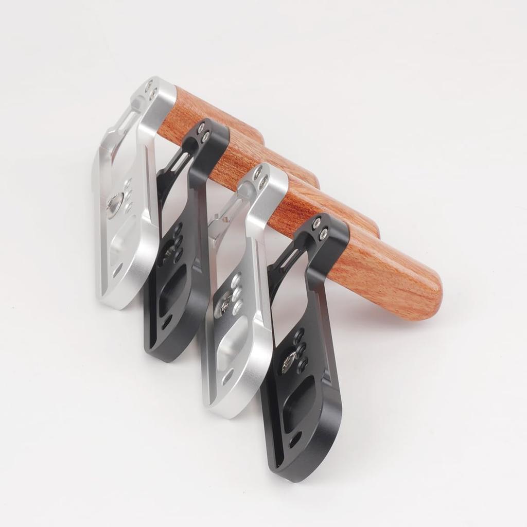 SIUTATDSH Camera Grip for Panasonic Fujifilm Dedicated Quick Release Plate Grip with Wooden Battery Tripod Arca Swiss Compatible X-T50, L-Shaped