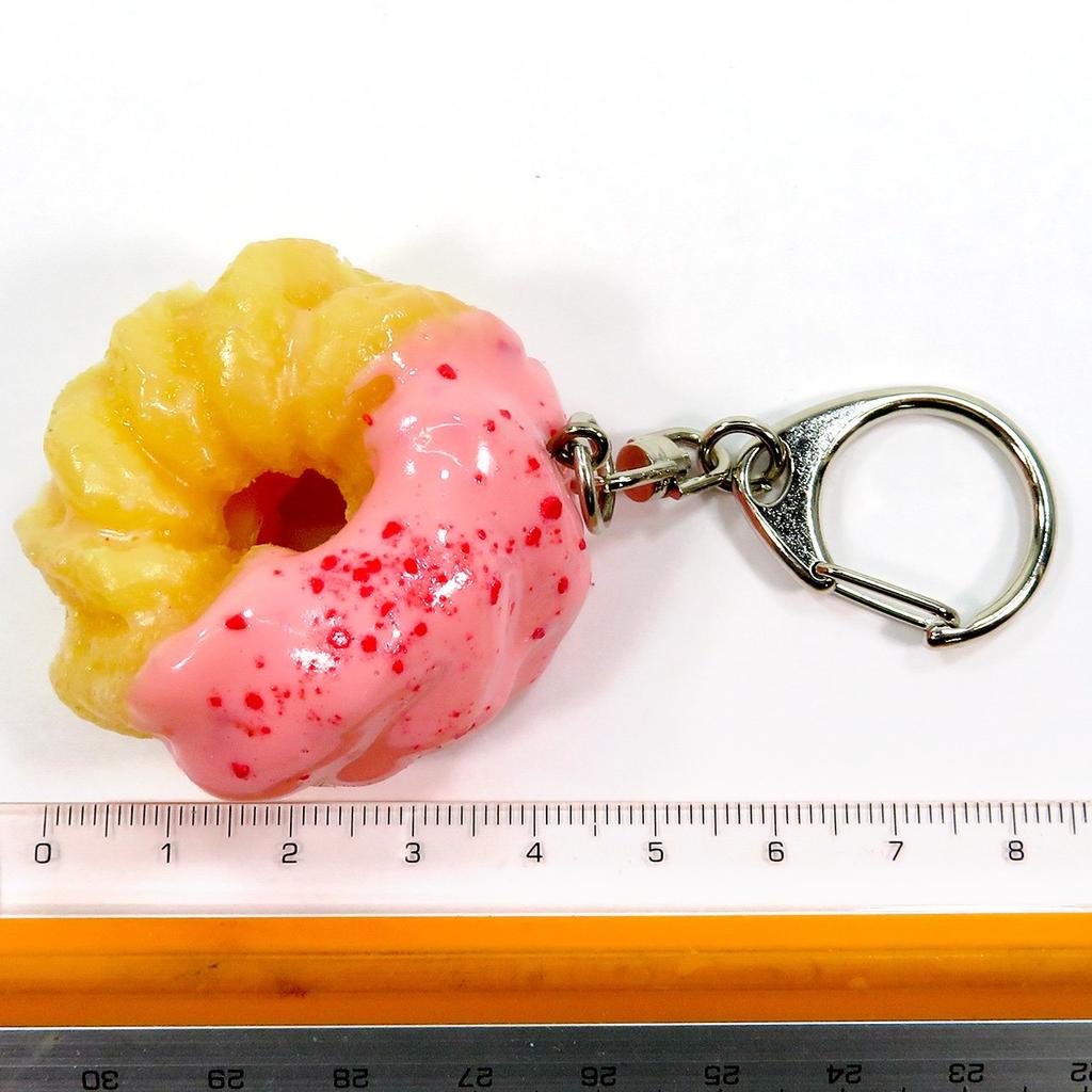 Food Sample French Cruller Looks Like You Want To Eat It 217OK Keychain (Strawberry) -