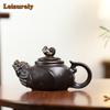 400 ml chinesische Yixing-Teekannen aus lila Ton, handgefertigt, Roherz, Schwarzgold-Sandkessel, hochwertige Zisha-Teeset-Kollektion