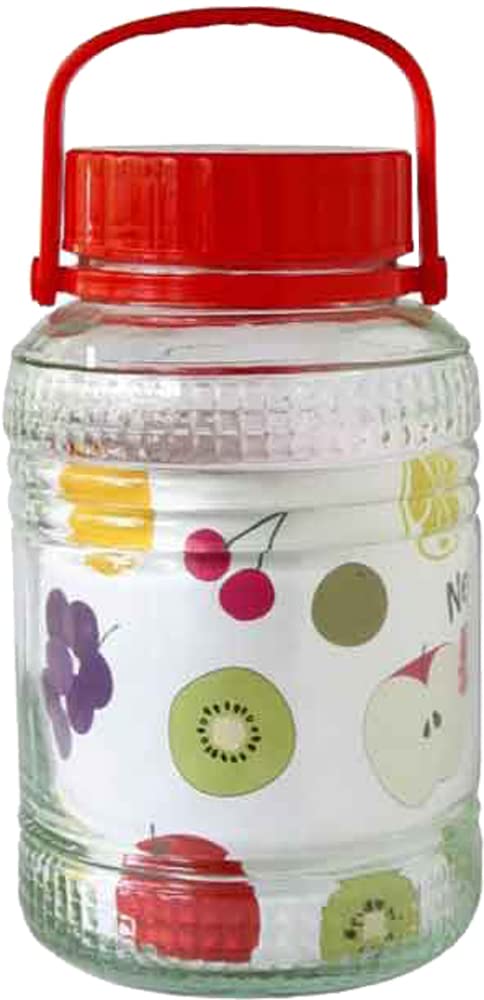 

Living brand plum wine bottle for fruit wine/fruit bottle, 5L, wide-mouth wine, 310206, red.