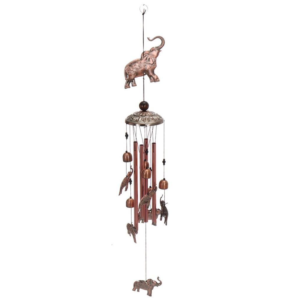 Elephant Wind Chimes Metal Church Bell for Outdoor Garden Decor 90cm Length Elephant Wind Chimes Metal Church Bell for Outdoor Garden Decor 90cm Length