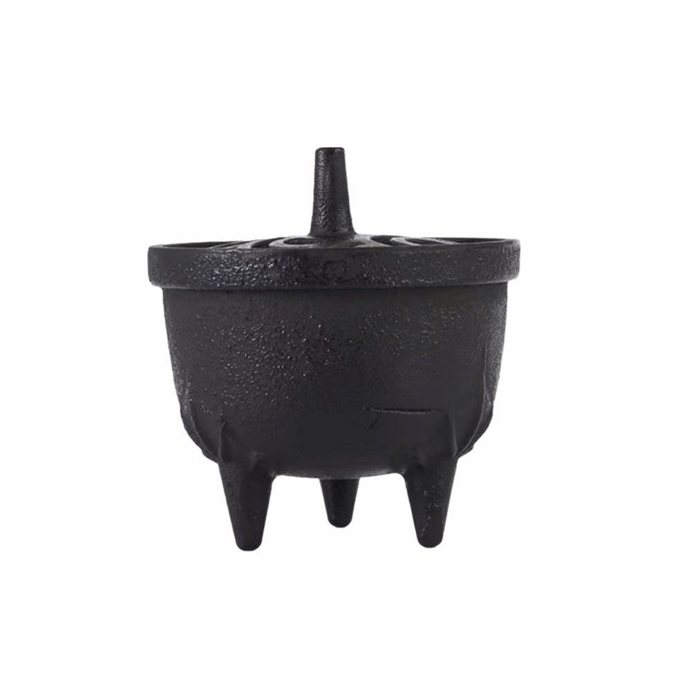 Mini Cast Iron Cone Incense Burner Heat Resistance Creative Cast Iron Incense Holder Retro Lotus Shaped Cast Iron Incense Censer