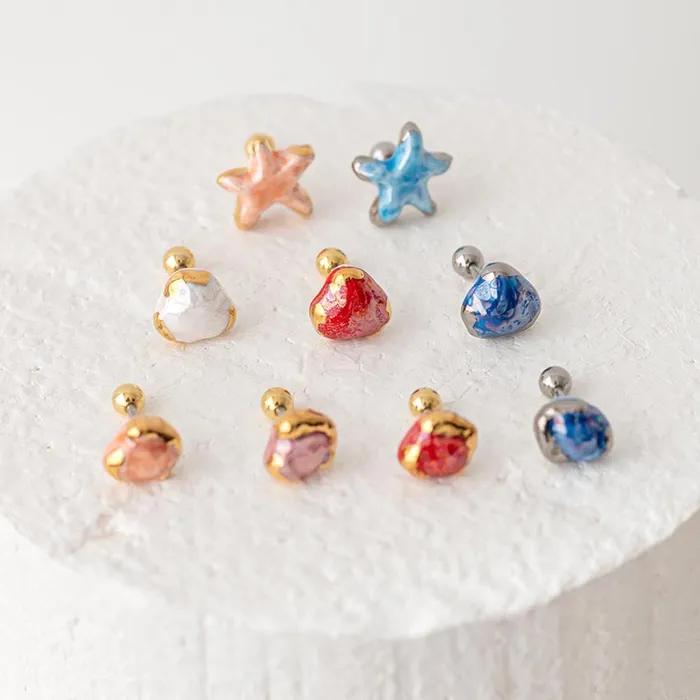 Daily Ceramic Piercing(Rhombus) 1PCS