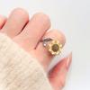 925 Sterling Silver Jewelry Spinning Daisy Flower Open Finger Rings for Women Wedding Party Jewelry For Girls Friend Gift