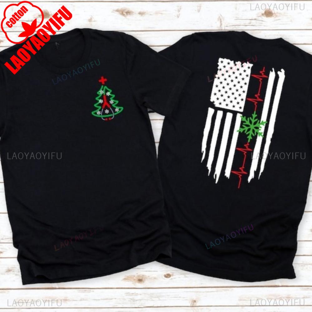 Christmas Xmas Holiday Snowflake Rn Registered Nursing Nurse Healthcare Ekg Flag TShirt Unisex Clothing Streetwear Sweatshirt S