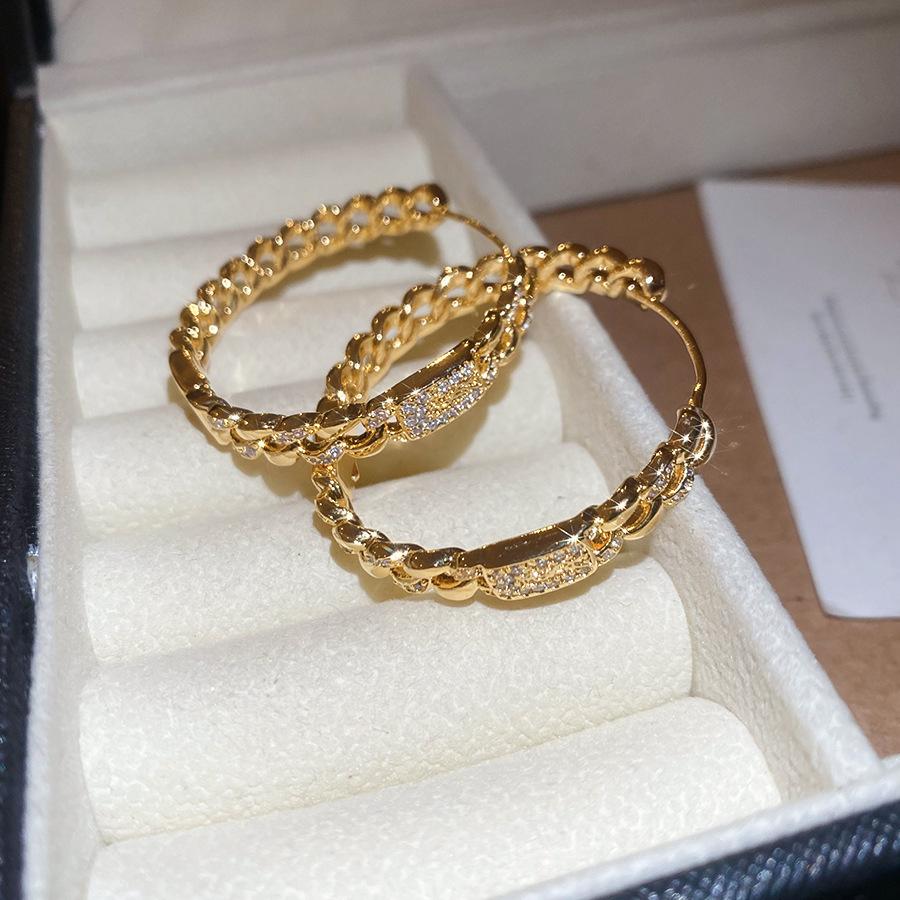 Geometric Double-layer Earrings, European and American Personality Trend Earrings, Casual Versatile Earrings, Niche