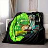 1pc Rick and Morty Blanket Lightweight Flannel Throw For Sofa, Bed, Travel, Livingroom, Office, Couch, Chair, And Bed