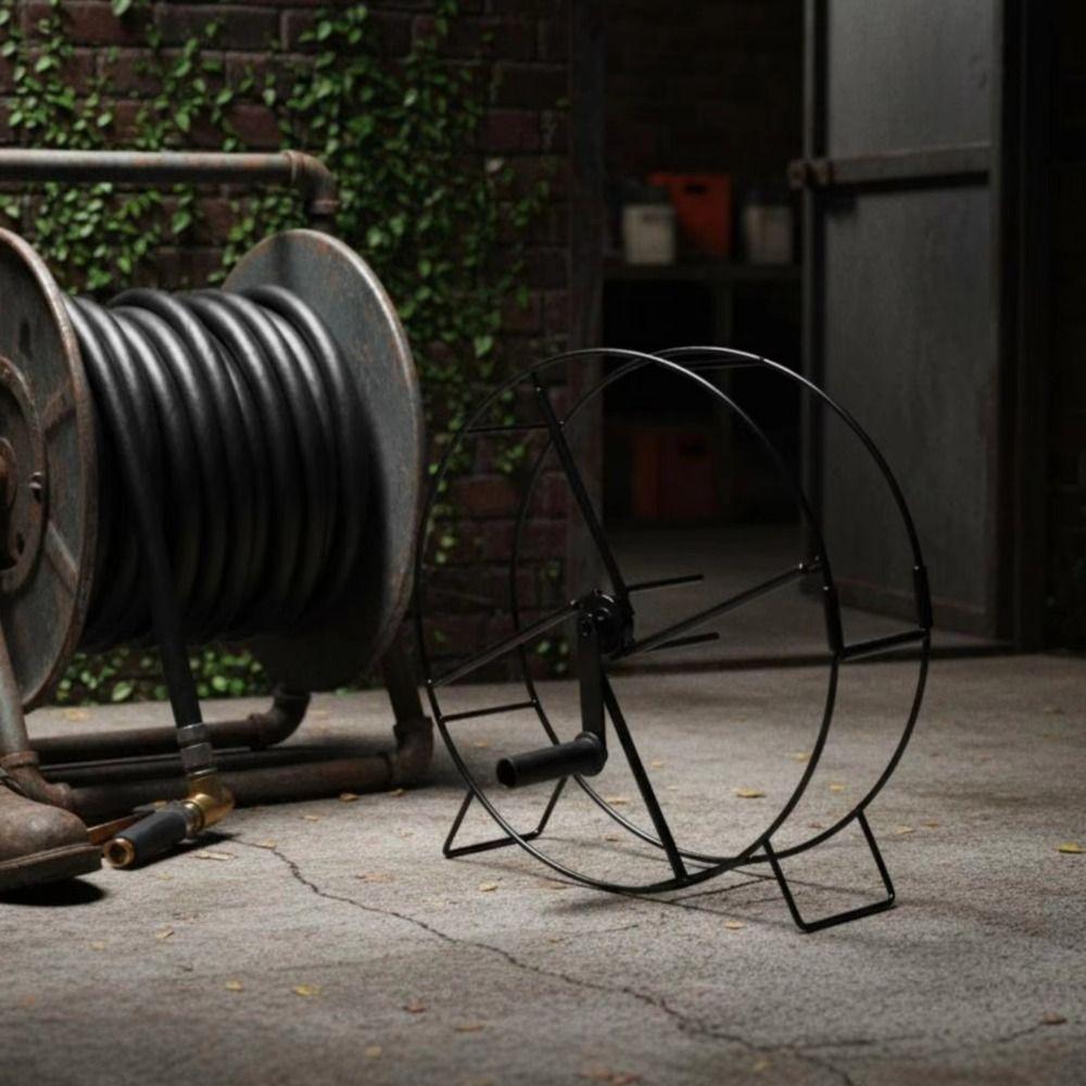 Stable Base Manual Water Hose Reel Tangle-Clear Hose Sorting Equipment Fire Hose Reel Firefighting