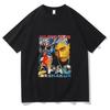 Vintage Y2k Tops Fashion Tshirt Rapper Tupac Tops Hip Hop Streetwear Print T Shirt Women Harajuku Casual Loose Tees Unisex