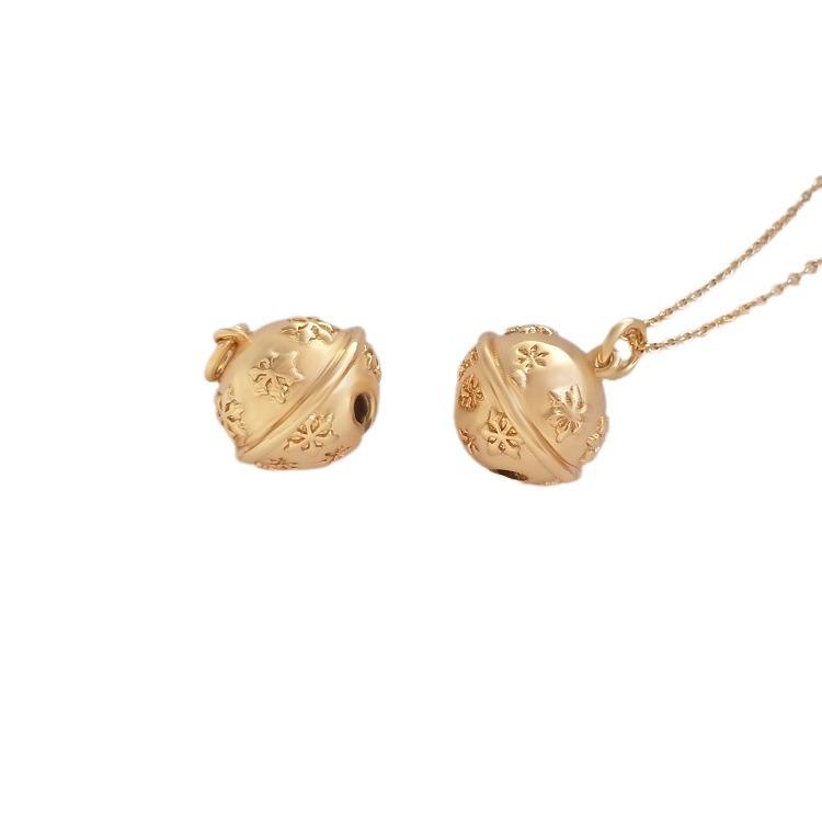 14K Gold-Filled Schneeflocken-Glockenanhänger 13mm mit Biegering - Handgemachter DIY Armband-/Halskettenanhänger