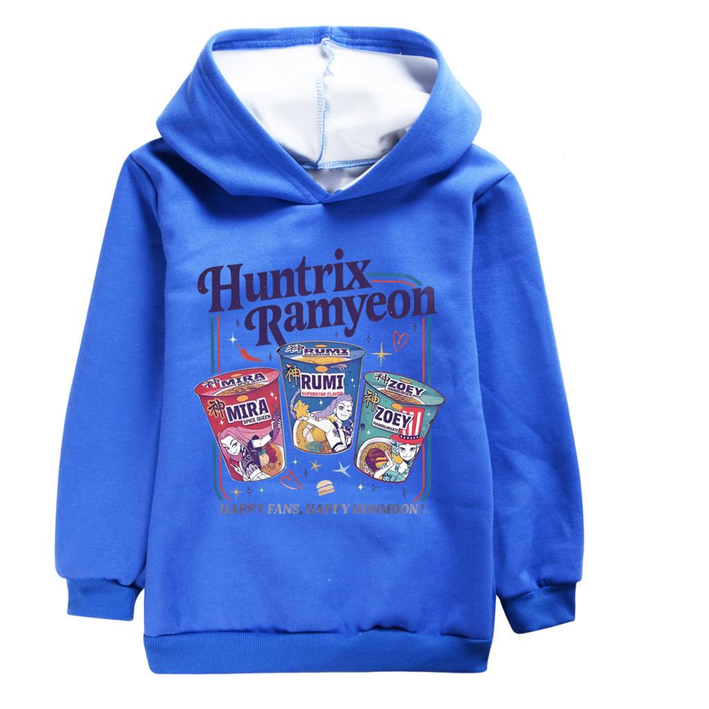 5010 Girls Velvet Warm Kpop Rumi Zoey Mira Print Casual Long Sleeves Hoodie