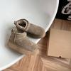 Women Ultra Mini Snow Boots,Platform High‑Heel Fur Ankle Boots Warm Winter Daily Outfit Footwear