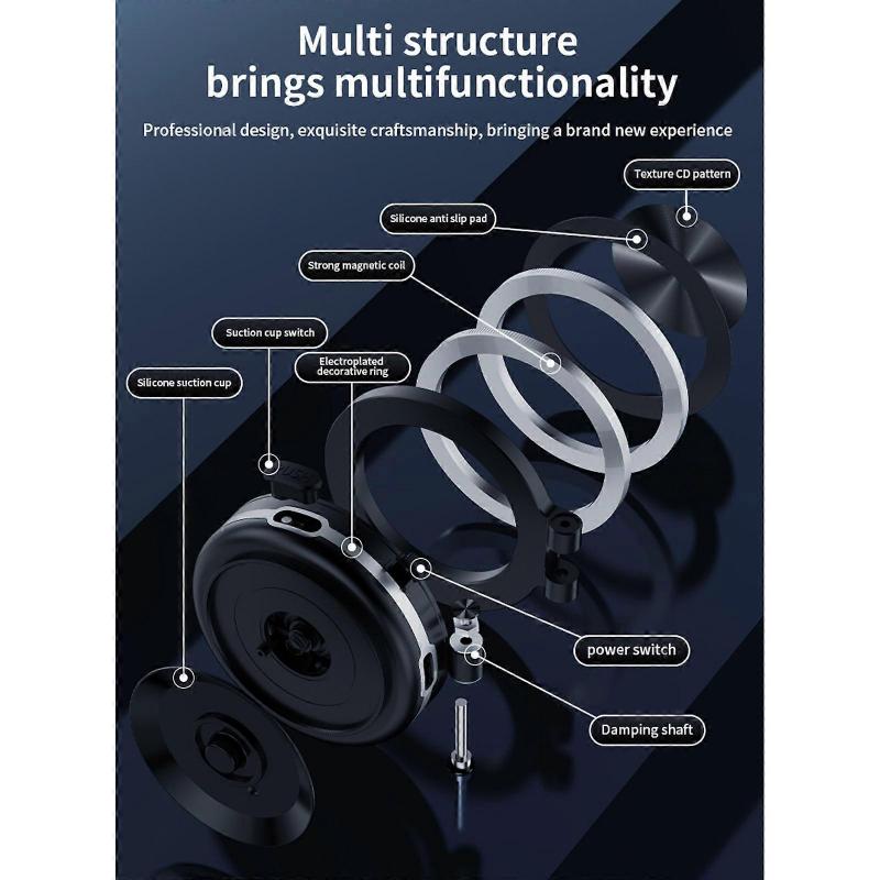 Portable Car Phone Bracket with Magnetic Vacuum Suction for Busy Commuters Navigation Video Call Safe Driving Experience  Pink