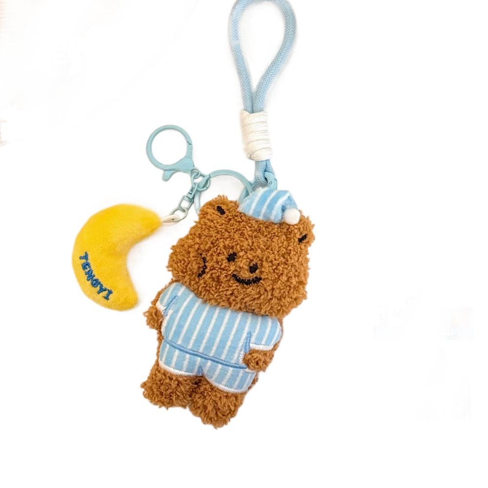 Soft Bear Plush Doll Keychain Collection Plushies Doll Cute Animal Plush Keychain Ins Dog Plush Keyring Pendant