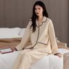 Women's Thick Long-Sleeve & Pants Lapel Set - Warm Casual Autumn/Winter Homewear