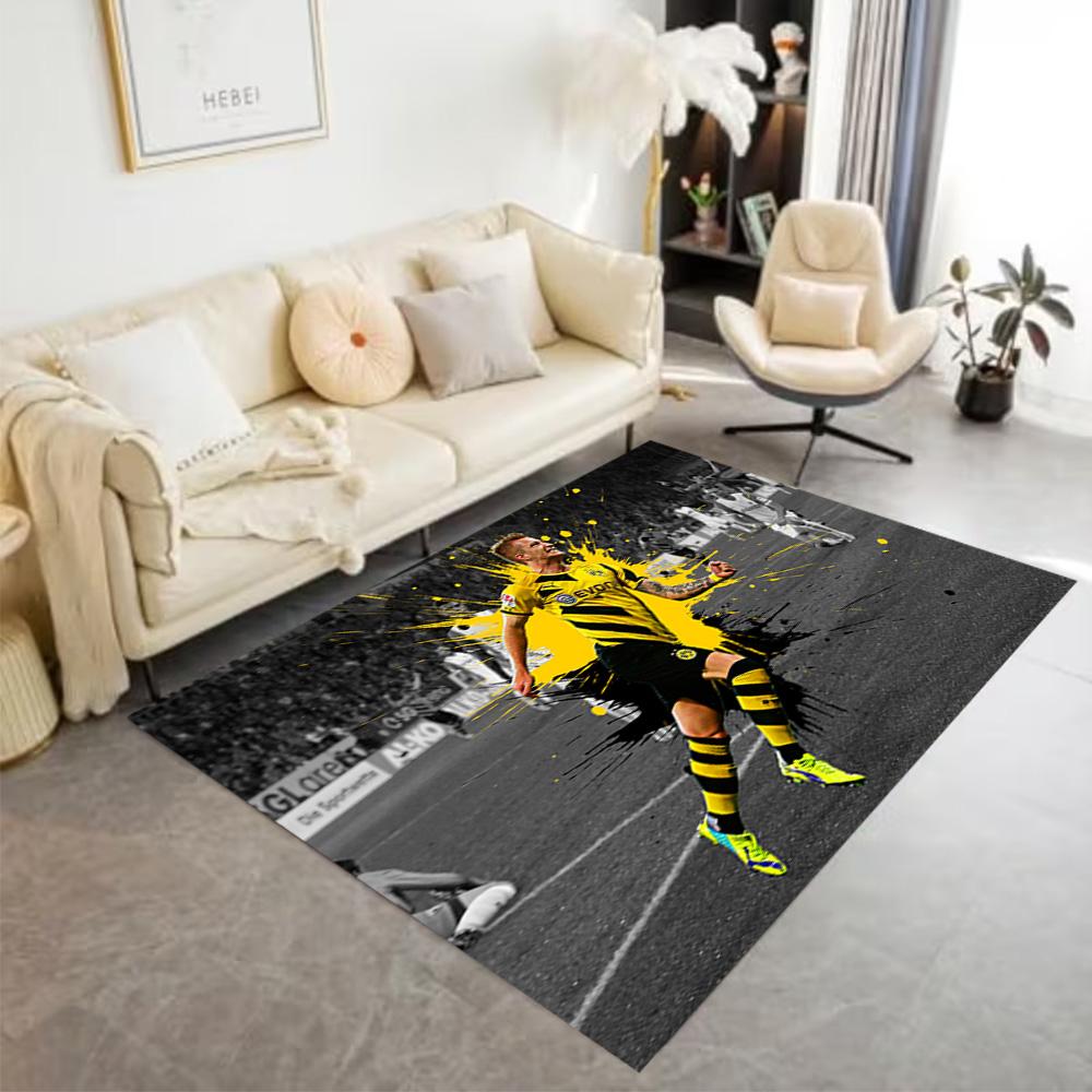 Borussia Dortmund Celebration Floor Rug Office Rug Design for Dormitory Outdoor Foyer Playrooms Antislip Carpet Anime Office Decor