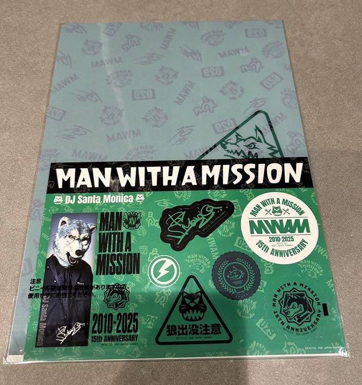 MAN WITH A MISSION MWAM 15th ANNIVERSARY 2026 Ichiban Kuji Clear File Sticker Set (DJ Santa Monica)