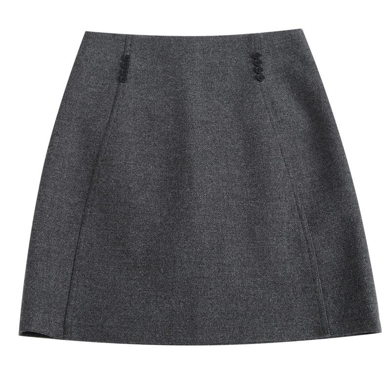 Women's High-Waisted A-line Sheath Skirt, Elegant Hip-Hugging Design for Autumn/Winter 2025