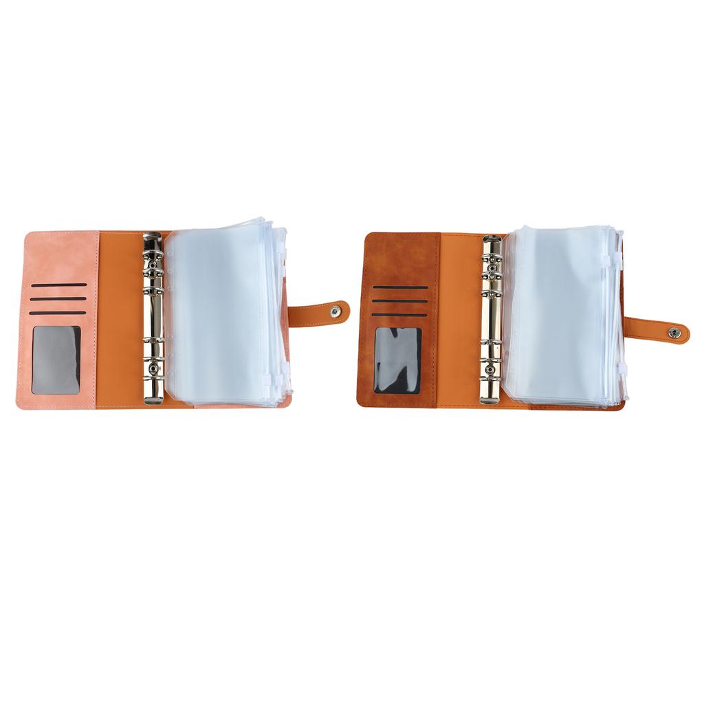 Cenově výhodné A6 s více kapsami Nerezové prsteny PU kožený kryt Portfolio pro kancelář