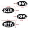 QZGF3 ABS Car Front Emblem Rear Trunk Sticker Badge for KIA Sportage K3 K4 K5 KX3 Picanto Rio Ceed Cerato Soul Stonic CARNIVAL Styling