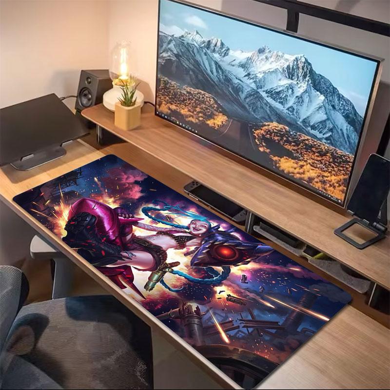 Cyberpunk Warrior Large Size Mouse Pad Large Gaming Table Cushion Nonslip Laptop Tablet Big Mousepad Xxl Mat Mini Pc Playmat With Lock Edge