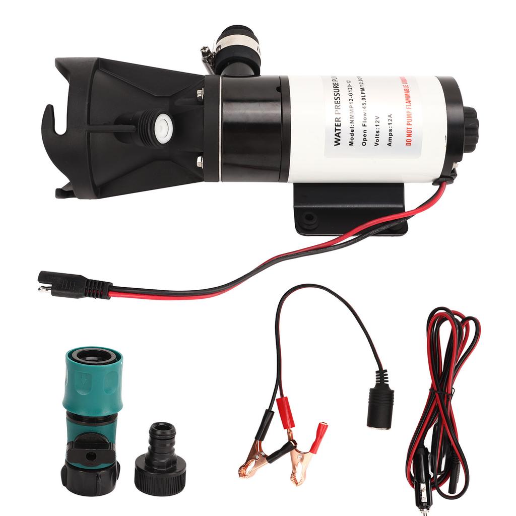 Diaphragm Pump DC 45LPM 12GPM Industrial Self Priming Water Pressure Pump Universal for RV Marine Boat Yacht 12V