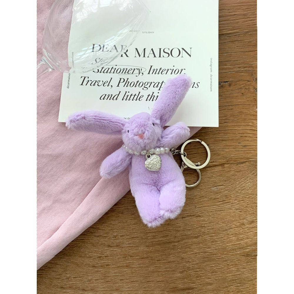 Elegant table Love Me Rabbit Keyring 3color Doll Keychain Bag Charm