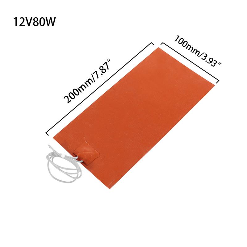 

5V 12V 24V 220V силіконові нагрівальні колодки універсальний обігрівач двигуна автомобіля масляний піддон тепловий килимок підігріте ліжко пластина нагрівальні аксесуари 12V-20*10cm