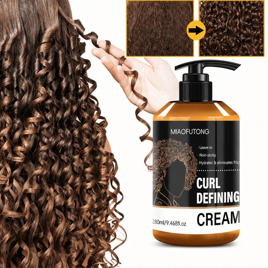 10-In-1 Curl Defining Hair Serum, Moisturizing Leave-In Curl Styling Hair Oil, Long-Lasting Hold And