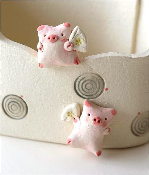 Stylish mosquito coil holder, ceramic, pig design
