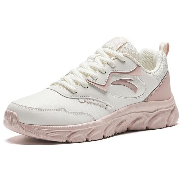 Anta Cushioning, Wear Resistant Low Top Running Shoes Women's White Gray Pink 922145573-10