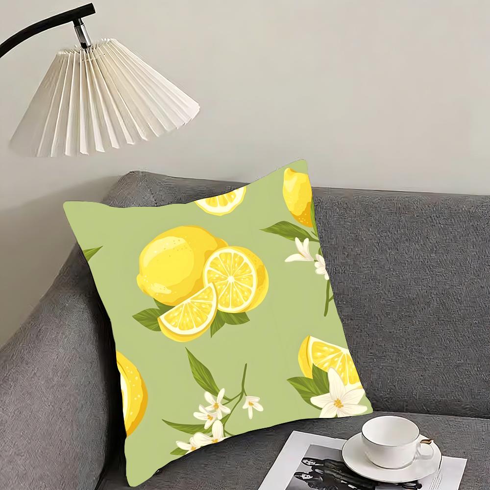 Lemon Fashion Cushion Cover Pillowcase Ultra Soft Skin Friendly Fabric Cloud Like Comfort  Concealed Zipper