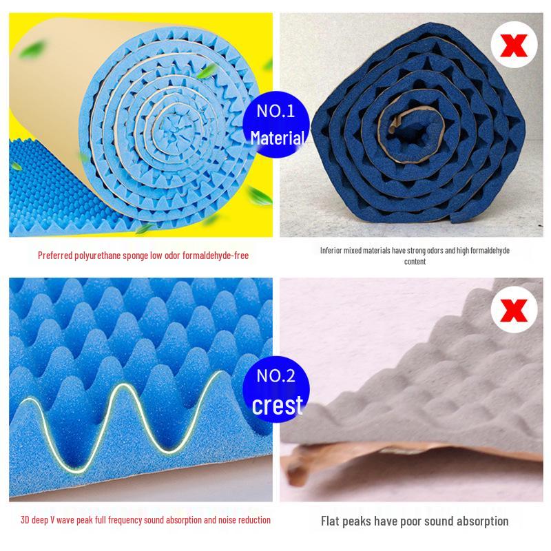 Self-Adhesive Soundproof Wave Panel for Home and Studio