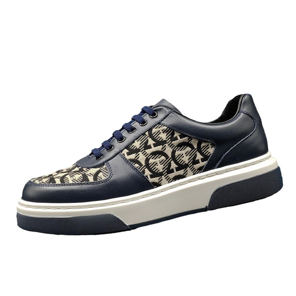 Frühling neue Board-Schuhe Herrenschuhe trendig vielseitig europäische Station Herrenschuhe leichter Luxus High-End Herren Plateau Freizeitschuhe