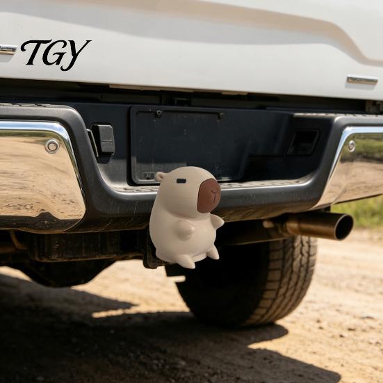 Capybara Anhängerkupplungsabdeckung 3D Gedruckte Anhängerkupplungskappe, Dekorative Anhänger Staubkappe, 50mm Anhänger Schutz, Wohnmobil LKW Zubehör Geländewagen