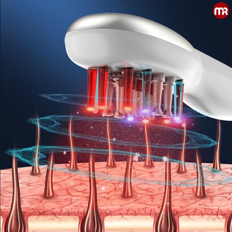 Morphy Richards Red/Blue Light Vibration Scalp Massager Comb