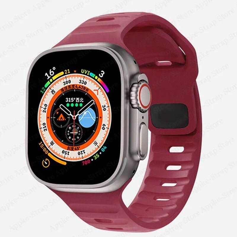 Silikonový řemínek pro Apple Watch Band ultra 2 49mm correa Náramek pro iwatch 9 8 7 6 5 SE 4 3 2 1 44 mm 40 mm 41 mm 45 mm 38 mm 42 mm řemínek k hodinkám
