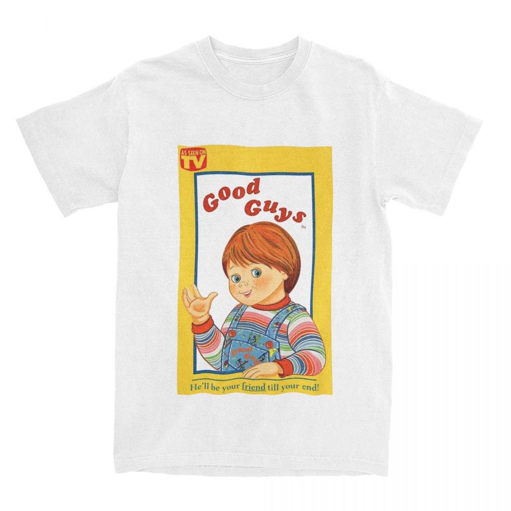 Good Guys Chucky Unisex Womens T Shirt Horror Movie Apparel Vintage Tees TShirts Cotton Classic Clothes