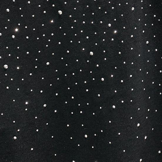 Sommer T-skjorte for menn Rhinestone Dekor Rundhals Løs Pure Farge Kortermet Pullover Uformell Midt Lengde Daglig slitasje Sport Topp