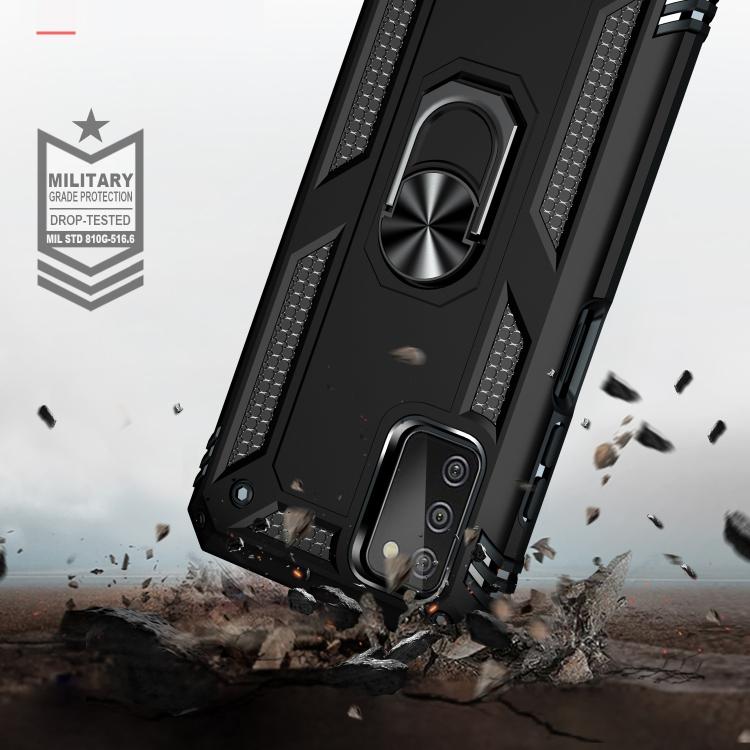 For Samsung Galaxy A03s US Version Shockproof TPU + PC Phone Case with Holder