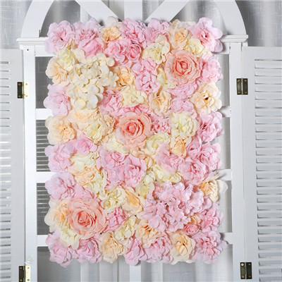Silk Rose Flower Wall Home Decor Champagne Artificial Flower for Wedding Decoration Flower Wall Romantic Wedding Backdrop Decor