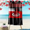 Beach Towel AC Milan 1899 Red Black Crest, Quick Dry Microfiber, Soft Absorbent, for Soccer Gift