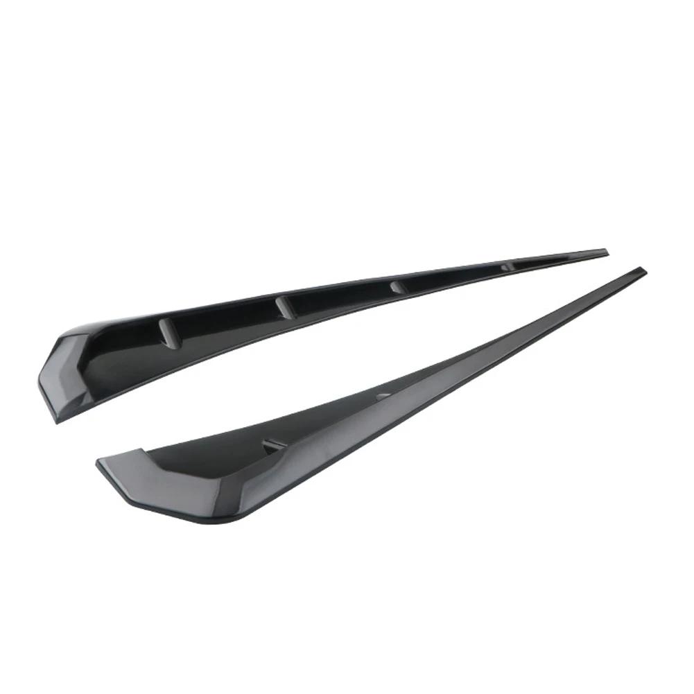 Universal Car Side Wing Fenders Carbon Fiber ABS Vent Air Wing Cover Moulding Trim Spoiler Stickers Body Side Panels Decoration Black