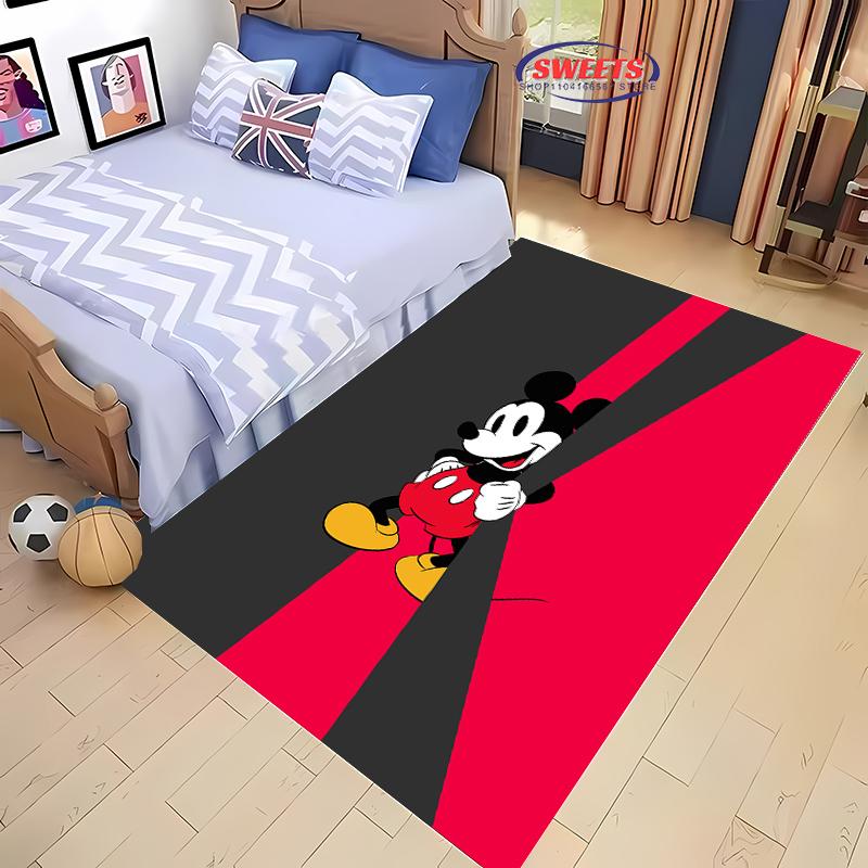 New To Disney Mickey Mouse Carpet! Bedroom Living Room Bed Mat, Non-slip Exquisite Home Decor, Durable Machine Washable Rug Gift