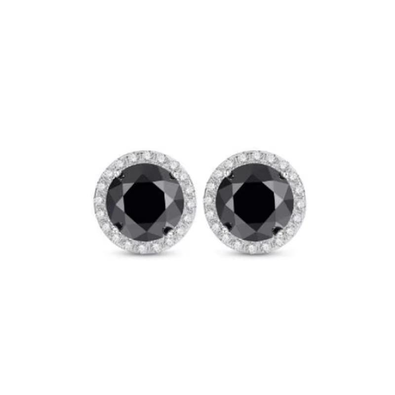 Orecchini Rotondi in Argento 925 con Moissanite da 0,1-4 Carati Fidanzamento Matrimonio Quotidiano Festa Viaggio Gioielli Regalo di Natale Per Donne