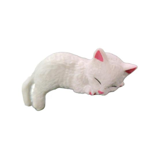 1/2/4Pcs Mini Cat Figurine Car Dashboard Central Control Display Screen Mount Sleeping Lying Sitting Kitten Statue Animal Sculpture Ornament