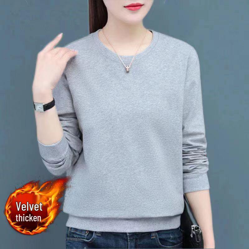 Sweatshirt à col rond doublé polaire pour femme - Collection Automne/Hiver 2024