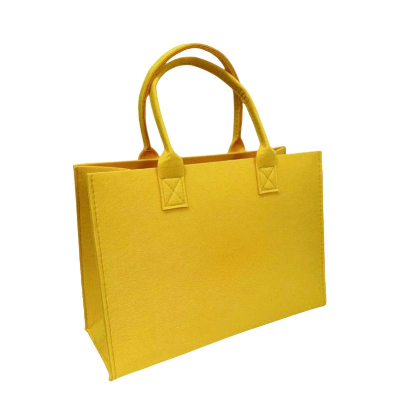 Red Festive Felt Tote Bag for Holiday Gifts and Souvenirs