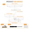 4-Tier Acrylic Cake Stand With LED Light Dessert Cupcake Tray Glow Showcase Holder For Weddings Birthday Party Decoration